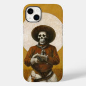 Skeleton Cowboy on Gold iPhone Case (Rückseite)