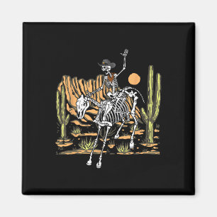 Skeleton Cowboy Riding Pferd Halloween Rider Costu Magnet