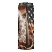 Skeleton Cowgirl in Patriotic Costume Thermosbecher (Rückseite)