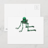 Skeleton Creepy Yoga Skull Dancing Postkarte (Vorne/Hinten)