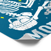 Skeleton Crochet Crafter Tee Just One More Row  Poster (Ecke)