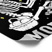 Skeleton Crochet Crafter Tee Just One More Row  Poster (Ecke)