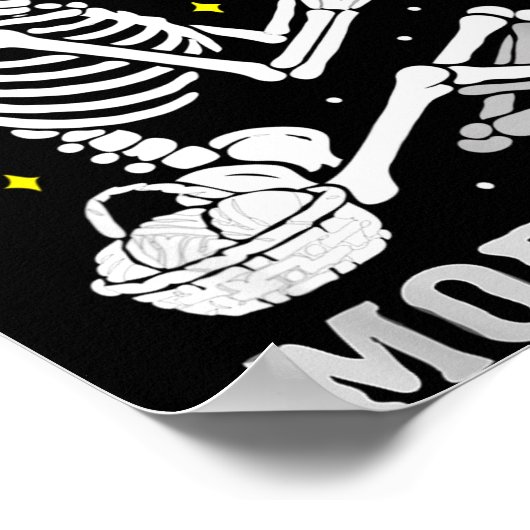 Skeleton Crochet Crafter Tee Just One More Row  Poster (Ecke)