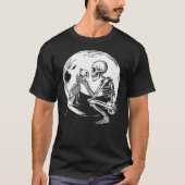 Skeleton Cute Cat Skull Kitty Halloween Men Women T-Shirt (Vorderseite)