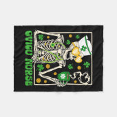 Skeleton Cvicu Nurse Coffee Kleeblatt St Patricks Fleecedecke (Vorderseite (Horizontal))