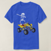 Skeleton Dabbing Quad Bike Reiter Skeletto T-Shirt (Design vorne)