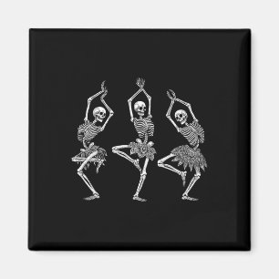 Skeleton Dance Ballet Flats Ballet Halloween Costu Magnet
