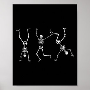 Skeleton Dance Challenge Halloween Beängstigendes  Poster