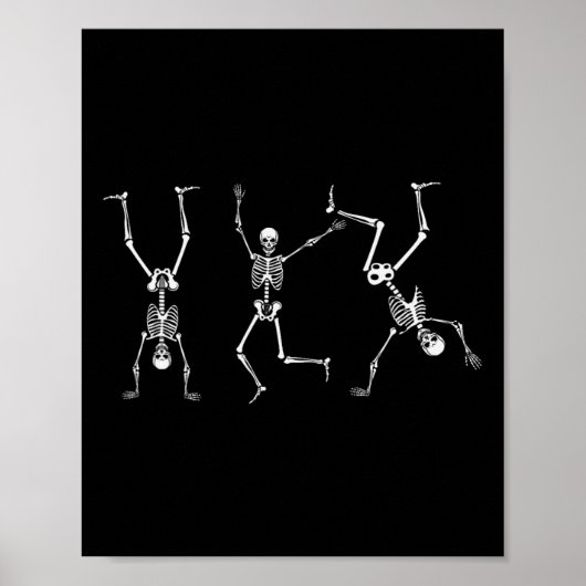 Skeleton Dance Challenge Halloween Beängstigendes  Poster (Vorne)