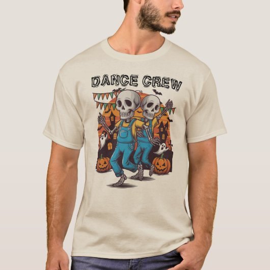 Skeleton Dance Crew Shirt Funny Dancing Skelett (Vorderseite)