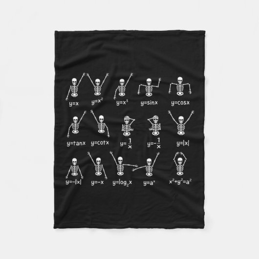 Skeleton Dance Figures Equity Math Teacher Hallo Fleecedecke (Vorderseite)