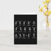Skeleton Dance Figures Equity Math Teacher Hallo Karte (Gelbe Blume)