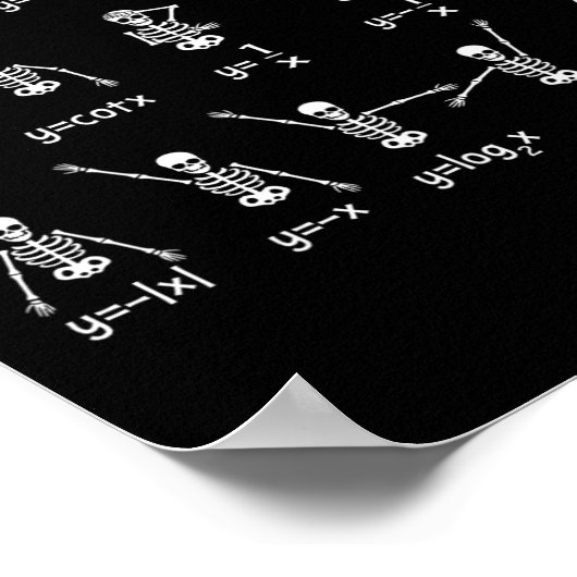 Skeleton Dance Figures Equity Math Teacher Hallo Poster (Ecke)