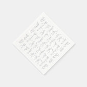 Skeleton Dance Halloween Servietten - weiß (Ecke)