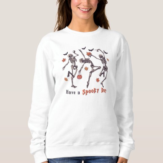 Skeleton Dance Halloween Sweatshirt (Vorderseite)