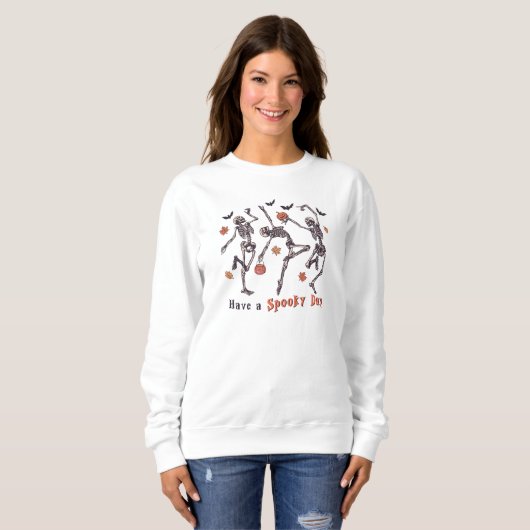 Skeleton Dance Halloween Sweatshirt (Vorne ganz)
