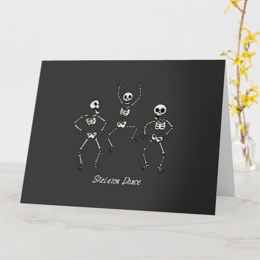 Skeleton dance karte (Gelbe Blume)