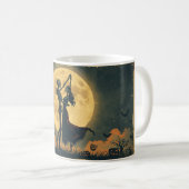 Skeleton Dance Mug | Romantic Halloween Moon Cup Kaffeetasse (VorderseiteRechts)