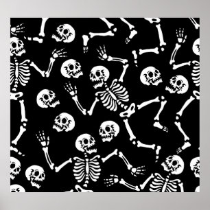 Skeleton Dance Party: Halloween - Nahtlos Poster