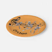 Skeleton Dance Party Paper Plate Pappteller (Schrägansicht)