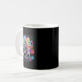 Skeleton Dance Party Spooky Halloween Feier Kaffeetasse (Vorderseite Links)