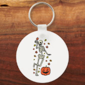Skeleton Dance Pumpkin Halloween Kostümfall Männer Schlüsselanhänger (Vorderseite)
