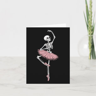 Skeleton Dancing Ballet Liebhaber Spooky Halloween Karte