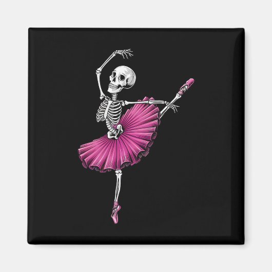 Skeleton Dancing Ballet Liebhaber Spooky Halloween Magnet (Vorne)