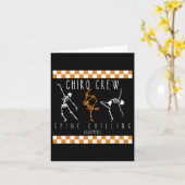 Skeleton Dancing Chiro Crew Chiropraktor Halloween Karte (Gelbe Blume)