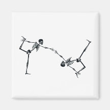 Skeleton Dancing Halloween Magnet