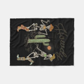 Skeleton Dancing Howdy Skeleton Cowboy Boots Hat Fleecedecke (Vorderseite (Horizontal))