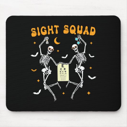 Skeleton Dancing Sight Squad Halloween Optometrike Mousepad (Vorne)