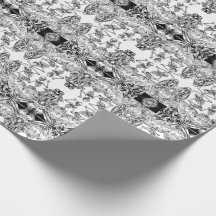 Skeleton Danse makaberes weißes Packpapier