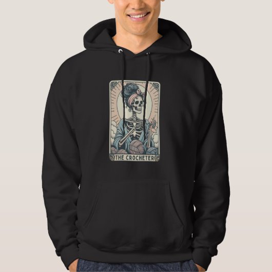Skeleton: Das Crocheter-Mama-Tarot-Kartenknitter-C Hoodie (Vorderseite)