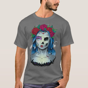 Skeleton Dead Bride Halloween Kostüm Untot La Ca T-Shirt