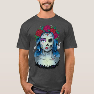 Skeleton Dead Bride Halloween Kostüm Untot La Ca T-Shirt