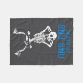 Skeleton Death By Snu Snu Broken Legs Funny Quote Fleecedecke (Vorderseite (Horizontal))