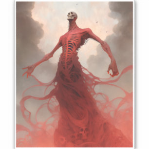 Skeleton Demon Creature Dark Fantasy Horror Aufkleber
