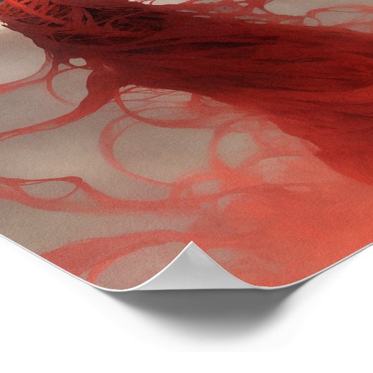 Skeleton Demon Creature Dark Fantasy Horror Poster (Ecke)