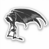 Skeleton Demon Fallen Angel Horror Goth art Aufkleber (Vorderseite)