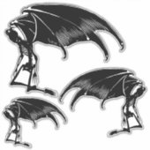 Skeleton Demon Fallen Angel Horror Goth art Aufkleber (Vorderseite)