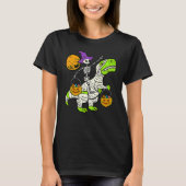 Skeleton Dino Pumpkin Halloween Kostümkind Bo T-Shirt (Vorderseite)