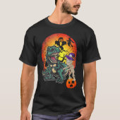 Skeleton Dinosaur rex Boys Halloween Mummy  Pumpki T-Shirt (Vorderseite)