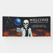 Skeleton Disco Halloween-Party Willkommen Vinyl Banner (Horizontal)