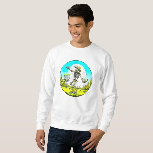 Skeleton Disk Golfing Sweatshirt (Vorne ganz)