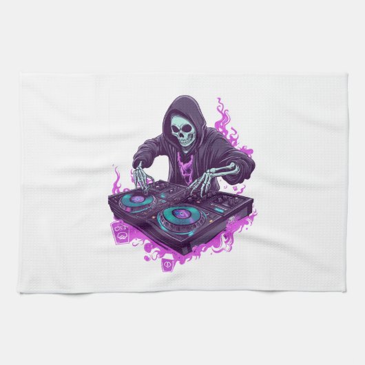Skeleton DJ Geschirrtuch (Horizontal)