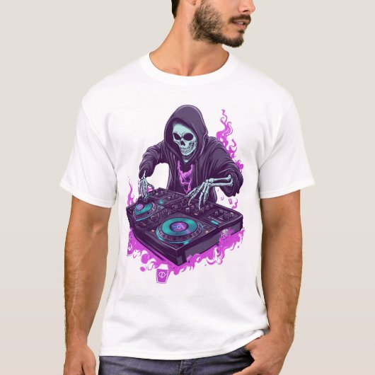 Skeleton-DJ T-Shirt (Vorderseite)