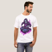 Skeleton-DJ T-Shirt (Vorne ganz)