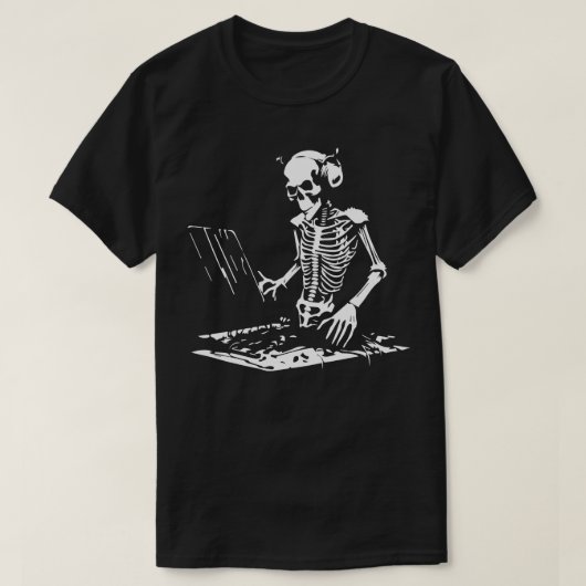 Skeleton DJ T-Shirt (Design vorne)