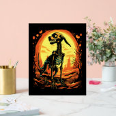 Skeleton Dog Halloween Art Acrylschild (Hochzeit)